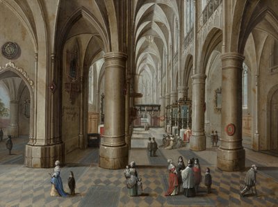 Interior de una catedral, 1657 de Pieter the Elder Neeffs